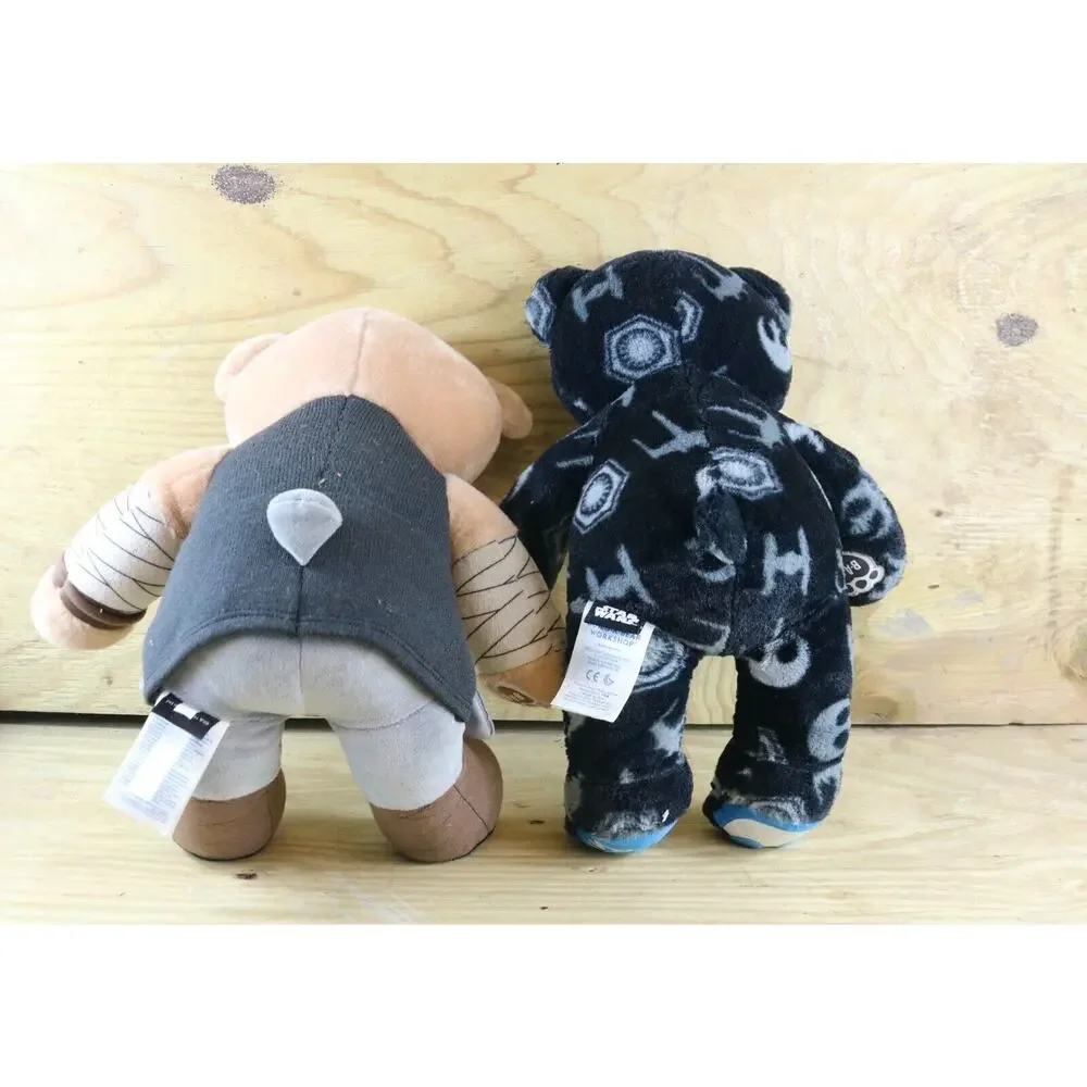 Lot of 2 Build a Bear Star Wars Plush Rey & Light Side Dark Side Reversible Toy